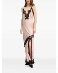Herskind - Lace-Insert Silk Slip Dress - Lyst