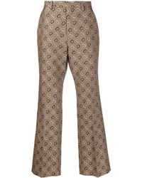 Gucci - Pantalones rectos de talle medio - Lyst
