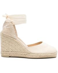 Castañer - Ivory 'Carina' Wedge Sandals - Lyst