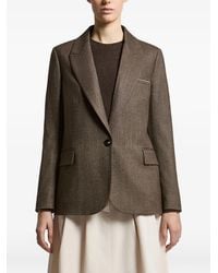 Peserico - Single-Breasted Peak-Lapel Blazer - Lyst