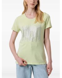 Fracomina - Rhinestone-Embellished Logo-Print T-Shirt - Lyst