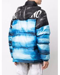 Moschino - Faded-Effect Logo Coat - Lyst