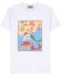 ALESSANDRO ENRIQUEZ - I Was A Mermaid Cotton T-shirt - Lyst
