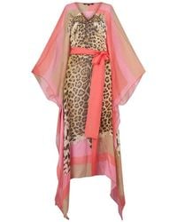 Roberto Cavalli - Strandkleding Met Luipaardprint En Ceintuur - Lyst
