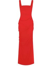 Paris Georgia Basics - Square-Neck Draped Maxi Dress - Lyst