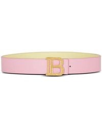 Balmain - B-belt Reversible Leather Belt - Lyst