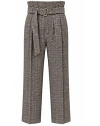 Etro - Belted Checked Trousers - Lyst