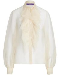Ralph Lauren - Organza Long-Sleeve Shirt - Lyst