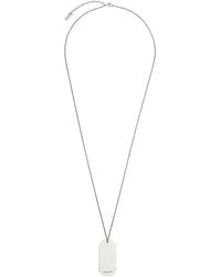 Saint Laurent - Logo Tag Necklace - Lyst