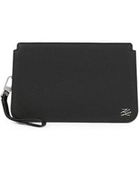 KARL LAGERFELD - K/Autograph Leather Pouch - Lyst