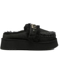 Mou - Pantofole Con Finiture All'Uncinetto E Logo - Lyst