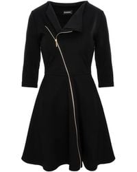 ROSERRY - Chelsea Diagonal-Zip Half-Sleeve Mini Dress - Lyst