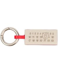 MM6 by Maison Margiela - Single-Stitch Logo Leather Key Ring - Lyst