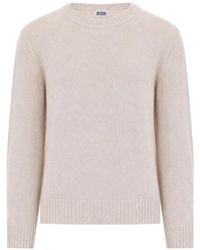 Alpha Studio - Crew-Neck Ribbed-Trim Sweater - Lyst