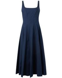 STAUD - Wells Flared Midi Dress - Lyst