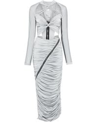 MITILIANE COUTURE - Cut Out-Detail Draped Maxi Dress - Lyst
