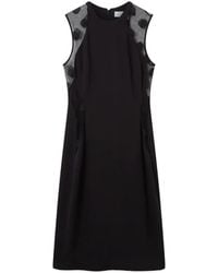 Stella McCartney - Polka-Dot Mesh-Panel Mini Dress - Lyst