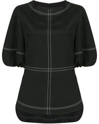Goen.J - Topstitching Puff-Sleeves Blouse - Lyst