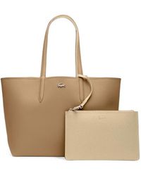 Lacoste - Anna Logo-Plaque Pouch-Detail Tote Bag - Lyst