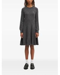 Lacoste - Robe Courte À Manches Longues - Lyst