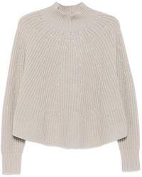 Allude - High-Neck Ribbed-Knit Sweater - Lyst