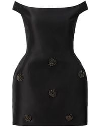 ARAFTU - Off-Shoulder Embellished-Detail Mini Dress - Lyst