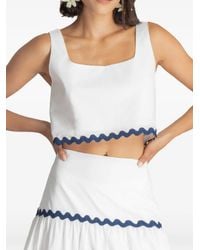 MOUTAKI - Scalloped-Edge Crop Top - Lyst