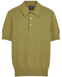 Drake's - Short-Sleeve Knitted Polo Shirt - Lyst