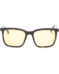 Saint Laurent - Tortoiseshell-Effect Square-Frame Sunglasses - Lyst