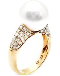 Andreoli - 18K Diamond And South Sea Pearl Ring - Lyst