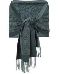 Etro - Paisley-Print Fringed Scarf - Lyst