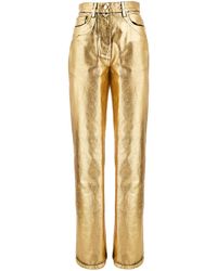 Ferragamo - High-Waist-Hose Mit Logo-Patch - Lyst