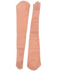 MM6 by Maison Margiela - Stamped Leather Gloves - Lyst