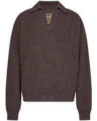 Uma Wang - Ribbed-Knit V-Neck Sweater - Lyst