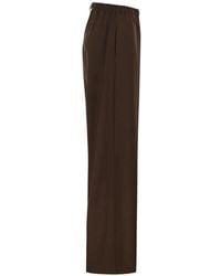 Fabiana Filippi - Wide-Leg Elasticated-Waistband Trousers - Lyst