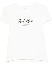 Patrizia Pepe - Logo-Print T-Shirt - Lyst