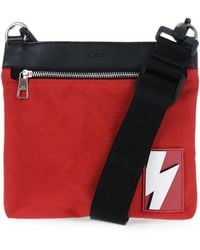 Neil Barrett - Fair Isle Thunderbolt Messenger Bag - Lyst