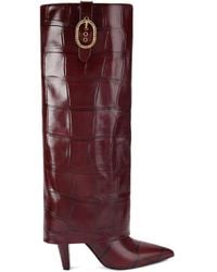 Kurt Geiger - 100Mm Croc-Embossed Fold-Over Boots - Lyst