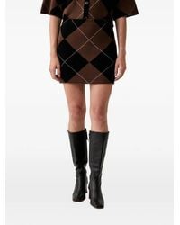 DKNY - Argyle-Pattern Mini Skirt - Lyst