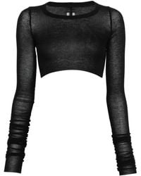 Rick Owens - Knitted Round Neck T-Shirt - Lyst