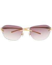 Cartier - Lunettes De Soleil À Design Sans Monture - Lyst