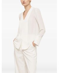 Nissa - V-Neck Chiffon Top - Lyst