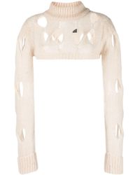 FEDERICA TOSI - Cropped Cut-Out Knitted Top - Lyst
