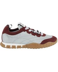 Miu Miu - Logo-Patch Panelled Sneakers - Lyst