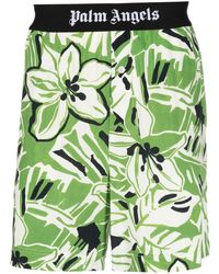 Palm Angels - Floral-print Logo-waistband Shorts - Lyst