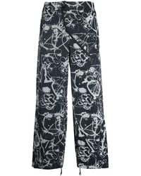 McQ - Abstract-Print Straight-Leg Trousers - Lyst