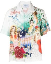 Casablancabrand - La Liason Silk Shirt - Lyst