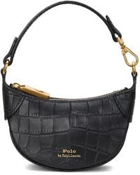 Polo Ralph Lauren - Borsa A Spalla Piccola Con Effetto Coccodrillo - Lyst