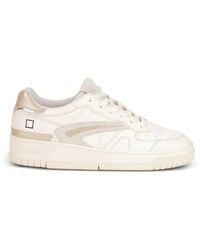 Date - Torneo Glitter-Panelled Leather Sneakers - Lyst
