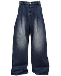 Natasha Zinko - Pleated Wide-Leg Jeans - Lyst